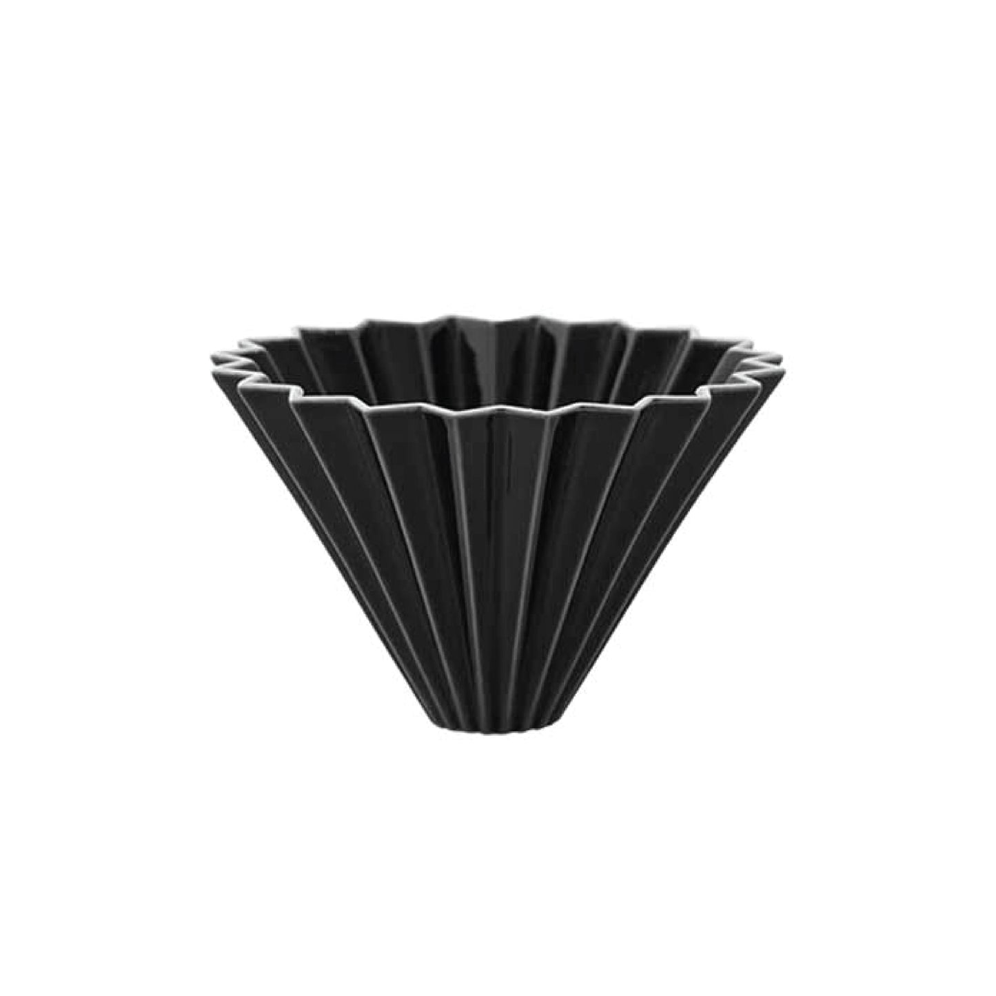 Black Origami Dripper with wood