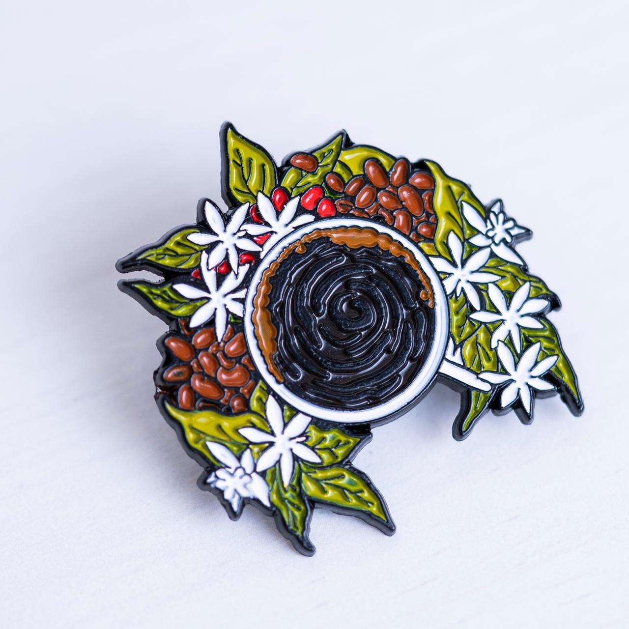 Black Coffee Metal Badge