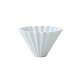 White Origami Dripper with wood